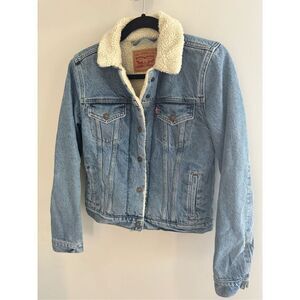 Levi’s Original Sherpa Trucker Jean Denim Jacket, Women’s S